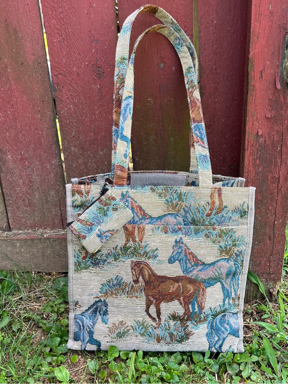 Tote Bag With Horse Print Shoulder Tote Bag